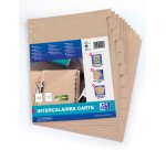 Intercalaires neutres Oxford Touareg A4 12 positions carte recyclée épaisseur 265g beige naturel