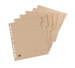 Intercalaires neutres Oxford Touareg A4 6 positions carte recyclée épaisseur 265g beige naturel