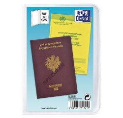 Etui passeport 8,8x12,5 pvc 20/100ème incolore