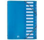 Trieur Oxford school life a4 12positions polypro translucide assorti