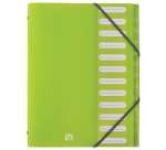 Trieur Oxford school life a4 12positions polypro translucide assorti