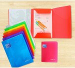 Cahier Oxford Easybook A4 petits carreaux 5mm margés 96 pages agrafées couverture polypro coloris assortis