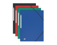 Chemise 3 rabats Oxford memphis a4 avec élastique couverture polypro coloris assortis