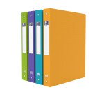 Classeur Oxford memphis a4 dos 40mm 4 anneaux ronds couverture polypro coloris assortis style