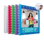 Protège-documents Oxford variozip polyvision a4 40 vues / 20 pochettes amovibles couverture polypro coloris assortis