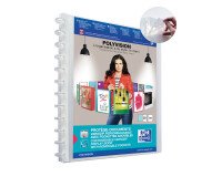 Protège-documents Oxford variozip polyvision a4 40 vues / 20 pochettes amovibles couverture polypro incolore