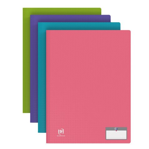 Protège-documents Oxford memphis a4 100 vues / 50 pochettes couverture polypro coloris assortis