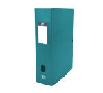 Boîte Oxford grande capacité osmose 24x32 dos 80mm avec bouton pression couverture polypro coloris assortis