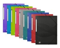 Chemise 3 rabats Oxford osmose a4 avec élastique couverture polypro coloris assortis