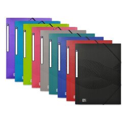 Chemise 3 rabats Oxford osmose a4 avec élastique couverture polypro coloris assortis