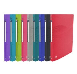 Classeur Oxford osmose a4 dos 20mm 4 anneaux ronds couverture polypro coloris assortis