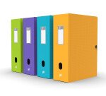 Boîte Oxford grande capacité Memphis 24x32cm dos 100mm avec bouton pression couverture polypro