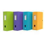 Boîte Oxford grande capacité Memphis 24x32cm dos 100mm avec bouton pression couverture polypro