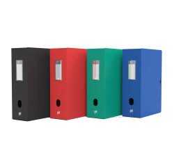 Boîte Oxford grande capacité Memphis 24x32cm dos 100mm avec bouton pression couverture polypro