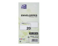 Lot de 20 enveloppes Oxford 110x220auto adhesive recycle -