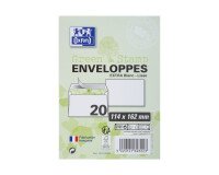 Lot de 20 enveloppes Oxford 114x162 auto adhesive recycle -blanc