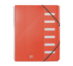 Trieur spirale Oxford school life a4 6positions numérique polypro translucide assorti