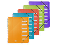 Trieur spirale Oxford school life a4 6positions numérique polypro translucide assorti