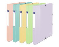 Boite Oxford school life 24x32 dos25 polypro opaque pastel assorti