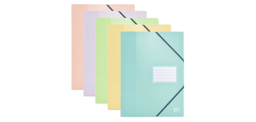 Protège-documents Oxford school life A4 80pochettes polypro opaque pastel assorti