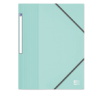 Chemise à élastique 3 rabats plastique Oxford School Life 24 x 32 cm couleurs pastel assorties