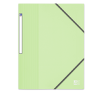 Chemise à élastique 3 rabats plastique Oxford School Life 24 x 32 cm couleurs pastel assorties