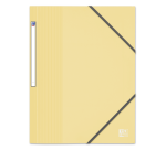 Chemise à élastique 3 rabats plastique Oxford School Life 24 x 32 cm couleurs pastel assorties