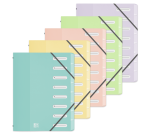 Trieur Oxford school life a4 8positions polypro opaque pastel assorti