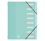 Trieur Oxford school life a4 8positions polypro opaque pastel assorti