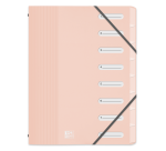 Trieur Oxford school life a4 8positions polypro opaque pastel assorti