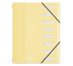 Trieur Oxford school life a4 8positions polypro opaque pastel assorti