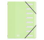 Trieur Oxford school life a4 8positions polypro opaque pastel assorti