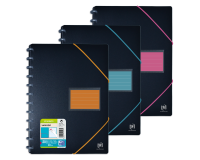 Protège-documents amovible Oxford for student A4 20pochettes zip elastique  assorti