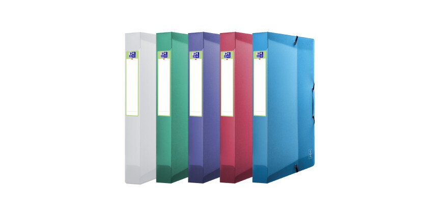 Boîte Oxford capacité standard 2nd Life 24x32cm dos 40mm avec élastique couverture polypro