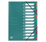 Trieur standard Oxford A4 12 positions couverture polypro assorti