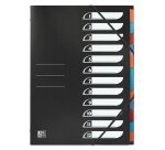 Trieur standard Oxford A4 12 positions couverture polypro assorti