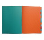 Trieur standard Oxford A4 12 positions couverture polypro assorti