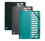 Trieur standard Oxford A4 12 positions couverture polypro assorti