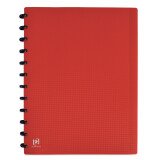 Protège-documents Oxford variozip memphis a4 60 vues / 30 pochettes amovibles couverture polypro rouge