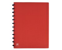 Protège-documents Oxford variozip memphis a4 60 vues / 30 pochettes amovibles couverture polypro rouge