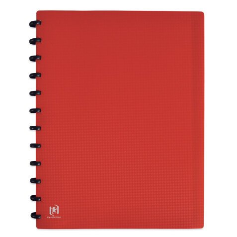 Protège-documents Oxford variozip memphis a4 60 vues / 30 pochettes amovibles couverture polypro rouge