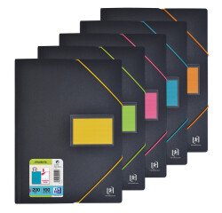 Protege-Docs Oxford Etudiant A4 100 Poch PP Elastique Assorti Pav