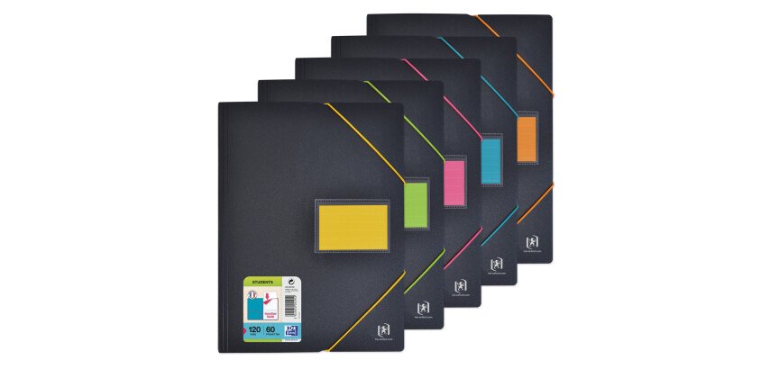 Protege-Docs Oxford Etudiant A4 60 Poch PP Elastique Assorti Pav