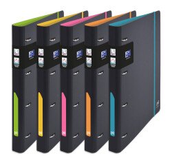 Classeur Oxford for student a4 dos30 rond 4anneaux  polypro opaque assorti