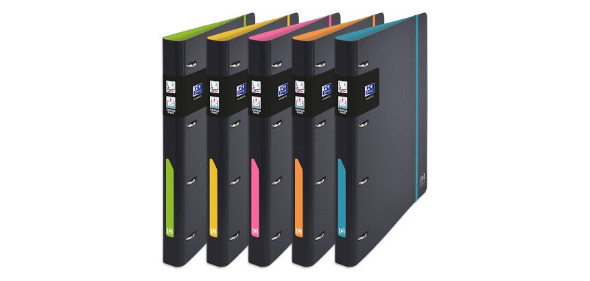 Classeur Oxford for student a4 dos30 rond 4anneaux  polypro opaque assorti