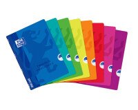 Cahier Oxford de travaux pratiques openflex a4 grands carreaux seyès/uni blanc 80 pages agrafées couverture polypro coloris assortis