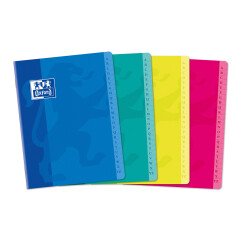 Répertoire Oxford Color Life 17x22cm grands carreaux Seyès 96 pages agrafées couverture carte coloris assortis