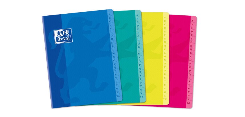 Répertoire Oxford Color Life 17x22cm grands carreaux Seyès 96 pages agrafées couverture carte coloris assortis