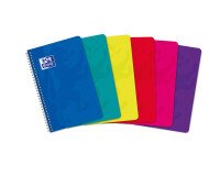 Carnet Oxford color life 11x17cm petits carreaux 5mm 180 pages reliure spirale couverture carte coloris assortis