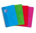 Carnet Oxford color life 9x14cm petits carreaux 5mm 100 pages reliure spirale couverture carte coloris assortis